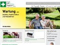 Website der Firma Lift Support Screenshot der Website
